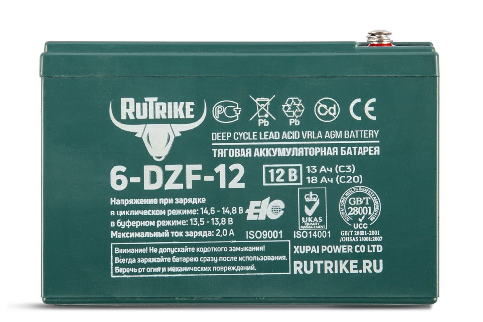 Тяговый аккумулятор RuTrike 6-DZF-12