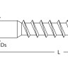 ЗУБР ШДШ, DIN 571, 100 х 12 мм, цинк, 1 шт, шуруп с шестигранной головкой (4-300456-12-100)